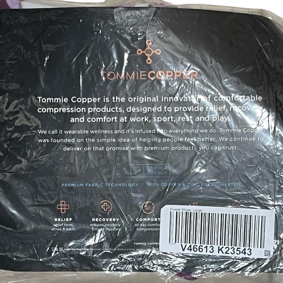 Tommie Copper Over The Calf Purple Compression Socks 2 Pairs Size Large NIP - Picture 5 of 7
